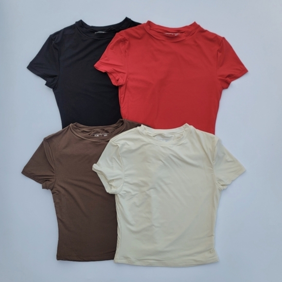 Pedigree ButterSoft Baby Tee Crop Top | Cream White - Picture 8 of 9